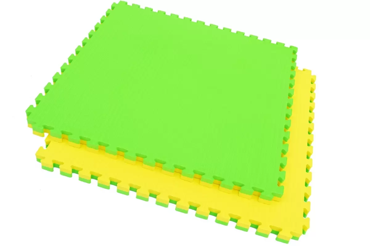 40mm GREEN YELLOW INTERLOCKING EVA FOAM MATS